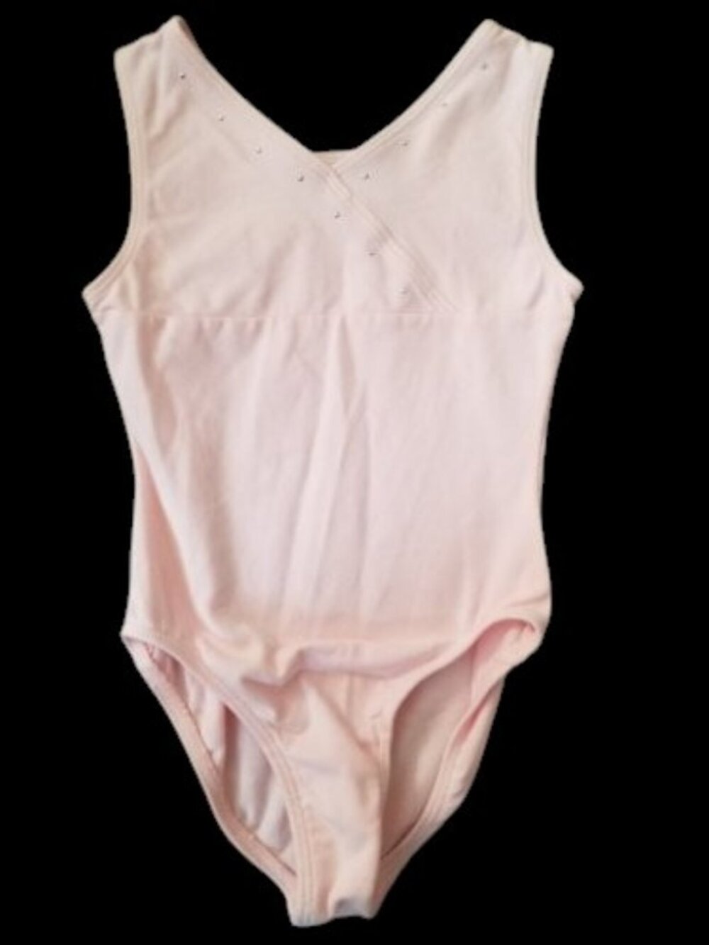 DANSKIN FREESTYLE Pink Beaded Sleeveless Leotard Girls XS Size 4-5